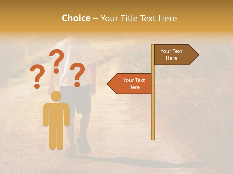 Child On The Road PowerPoint Template