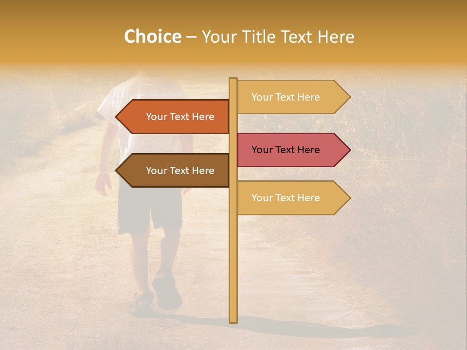 Child On The Road PowerPoint Template