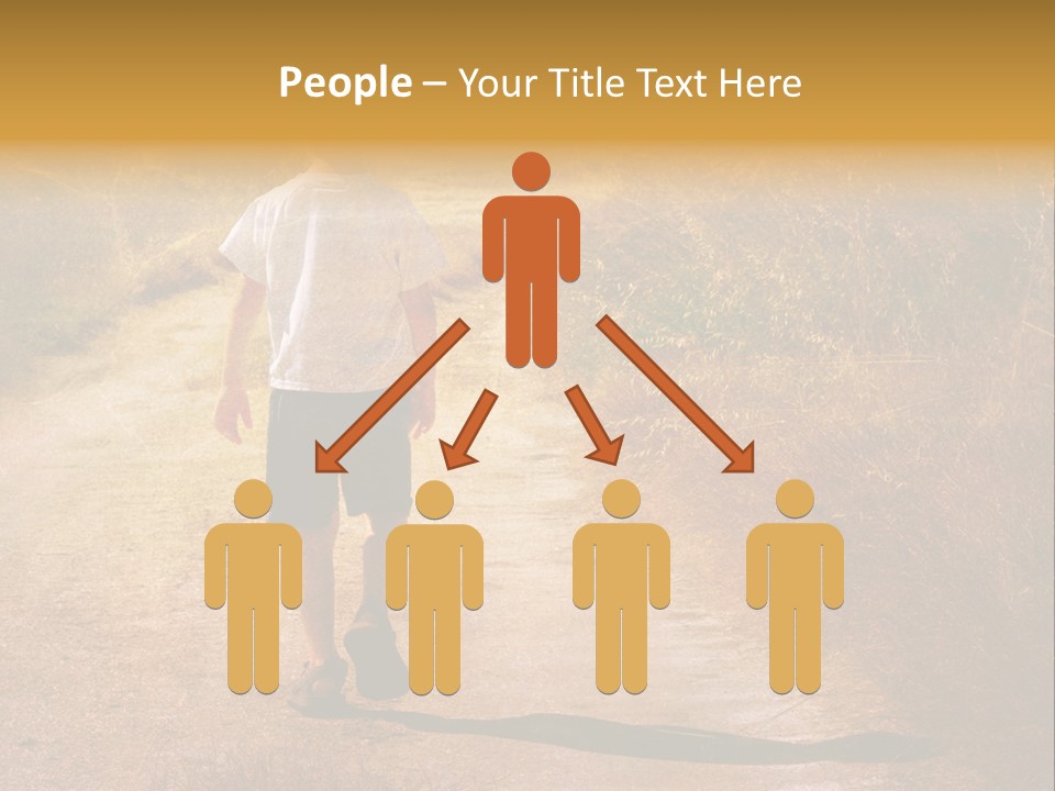 Child On The Road PowerPoint Template