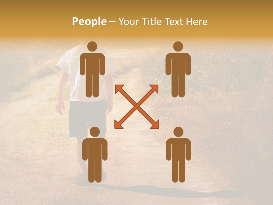 Child On The Road PowerPoint Template