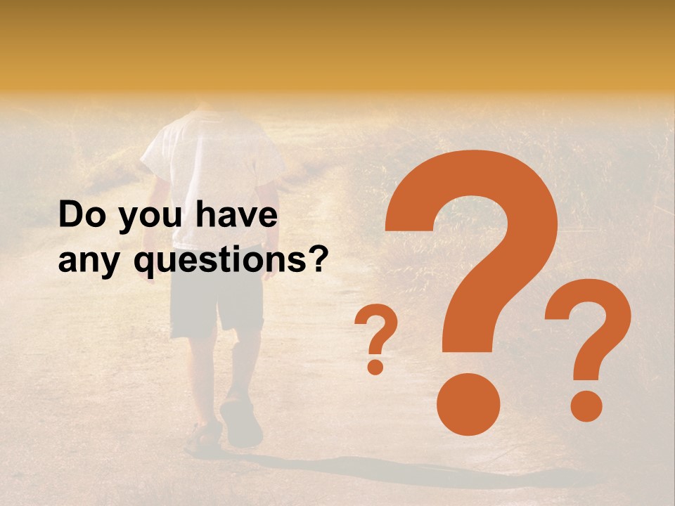 Child On The Road PowerPoint Template