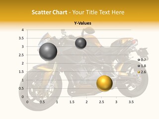 A Yellow And Black Motorcycle On A White Background PowerPoint Template