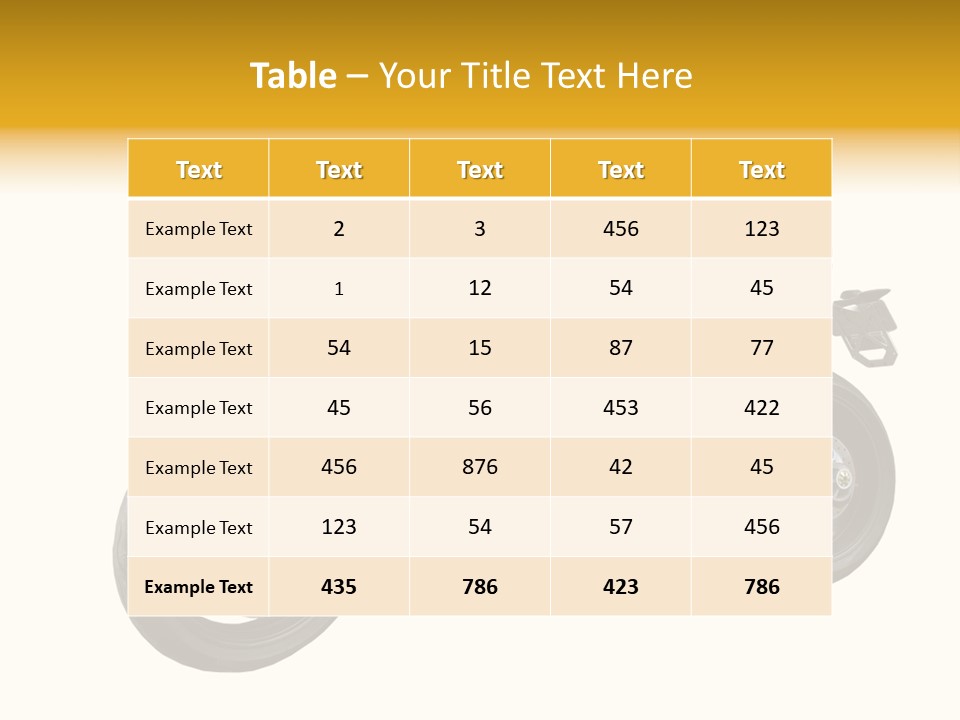 A Yellow And Black Motorcycle On A White Background PowerPoint Template