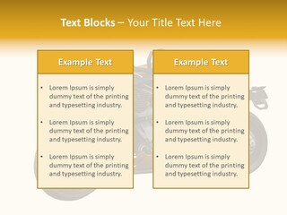 A Yellow And Black Motorcycle On A White Background PowerPoint Template