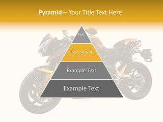 A Yellow And Black Motorcycle On A White Background PowerPoint Template