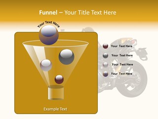 A Yellow And Black Motorcycle On A White Background PowerPoint Template