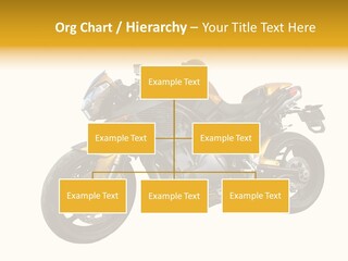 A Yellow And Black Motorcycle On A White Background PowerPoint Template