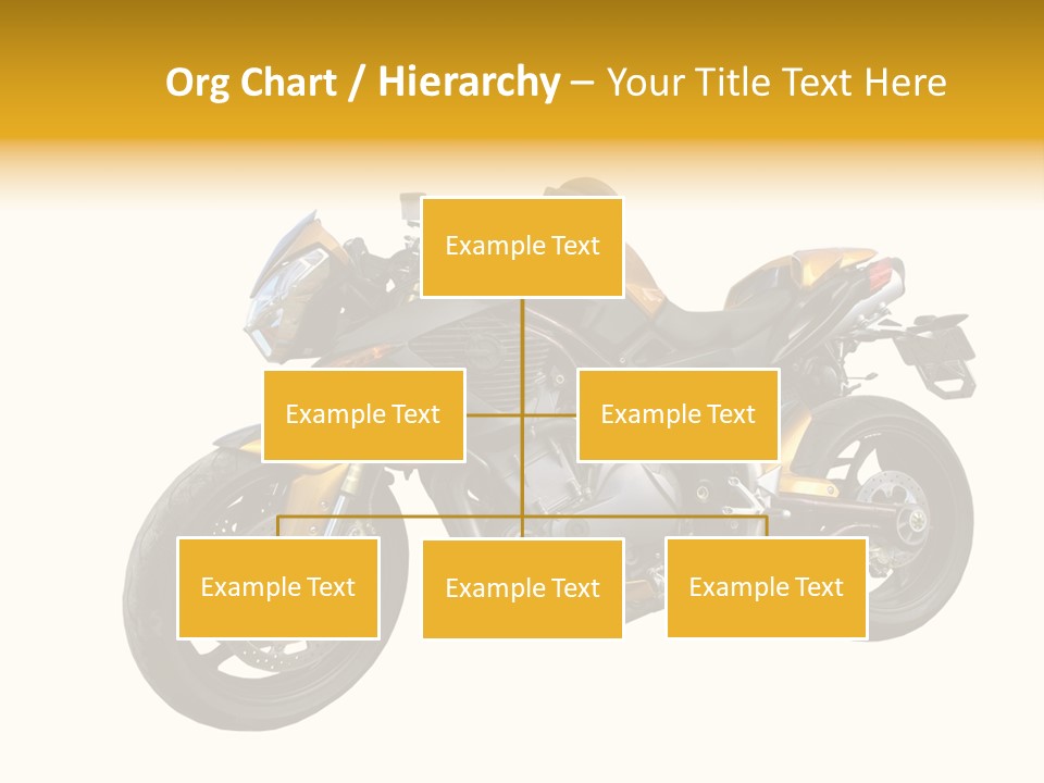 A Yellow And Black Motorcycle On A White Background PowerPoint Template