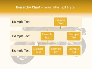 A Yellow And Black Motorcycle On A White Background PowerPoint Template