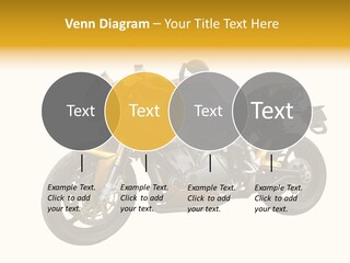 A Yellow And Black Motorcycle On A White Background PowerPoint Template
