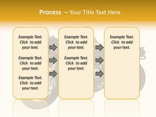 A Yellow And Black Motorcycle On A White Background PowerPoint Template