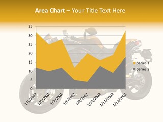 A Yellow And Black Motorcycle On A White Background PowerPoint Template