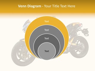 A Yellow And Black Motorcycle On A White Background PowerPoint Template