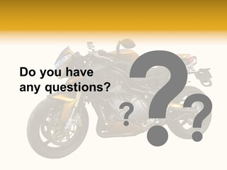 A Yellow And Black Motorcycle On A White Background PowerPoint Template