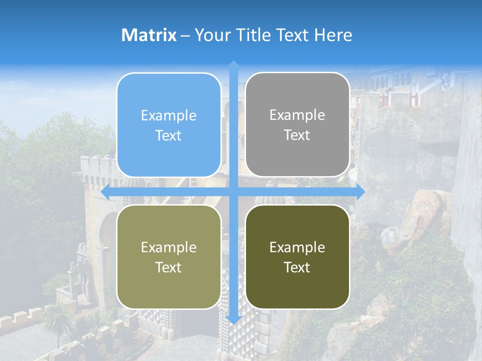 A Castle On A Cliff With A Blue Sky In The Background PowerPoint Template