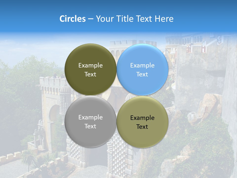 A Castle On A Cliff With A Blue Sky In The Background PowerPoint Template