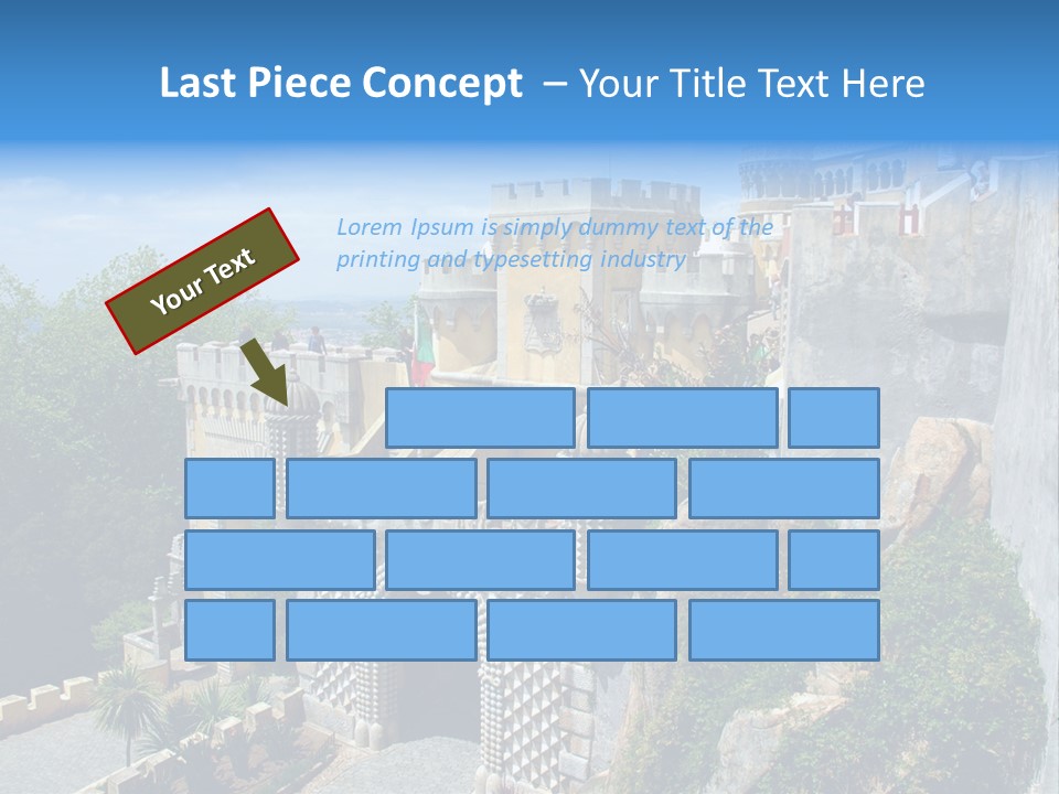 A Castle On A Cliff With A Blue Sky In The Background PowerPoint Template