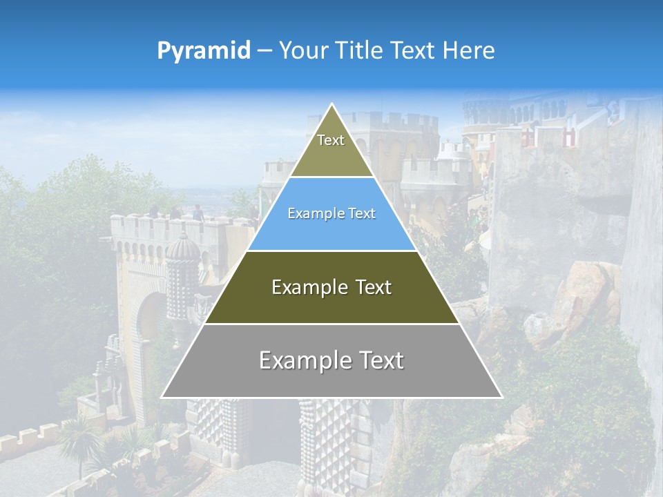 A Castle On A Cliff With A Blue Sky In The Background PowerPoint Template