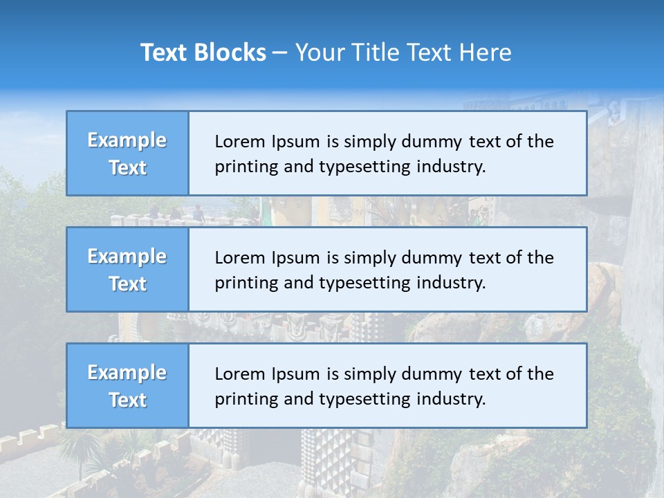 A Castle On A Cliff With A Blue Sky In The Background PowerPoint Template