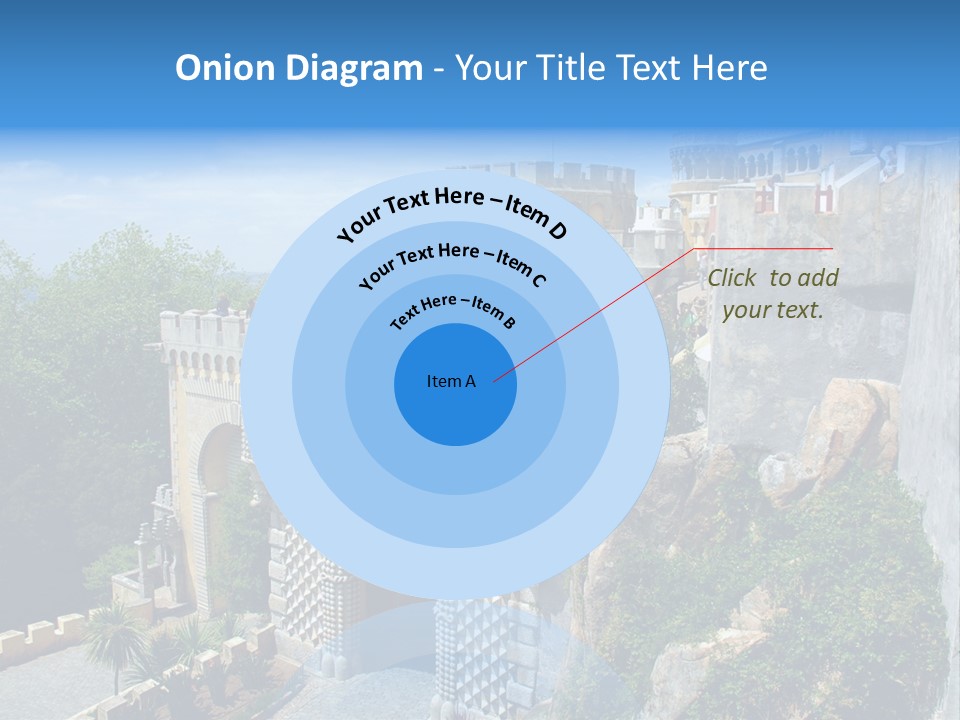 A Castle On A Cliff With A Blue Sky In The Background PowerPoint Template