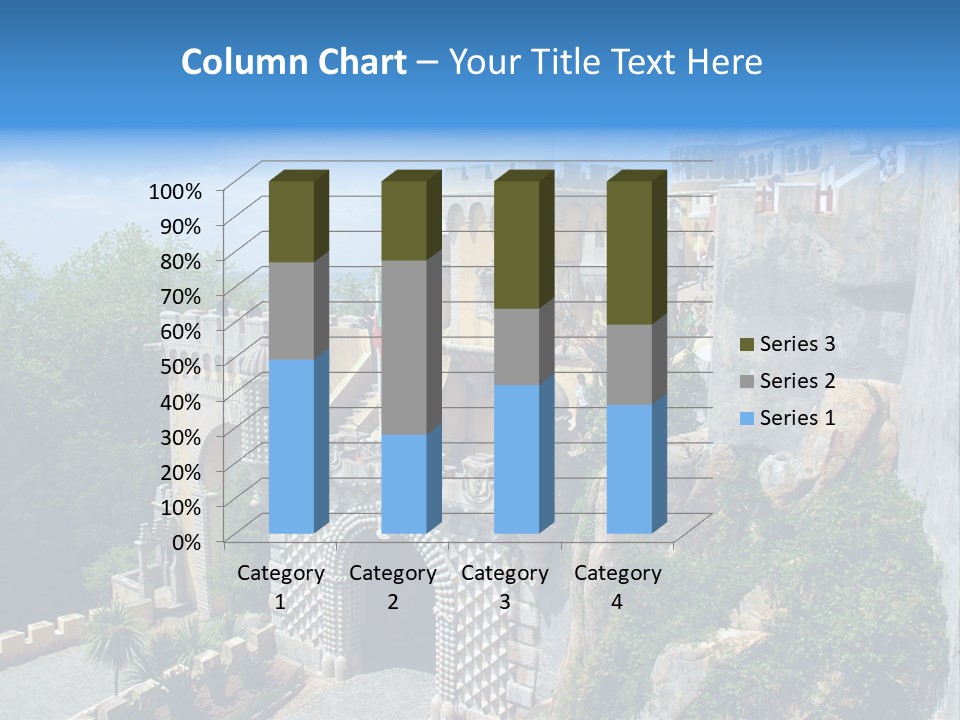 A Castle On A Cliff With A Blue Sky In The Background PowerPoint Template