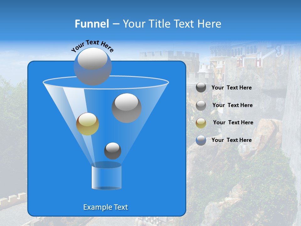 A Castle On A Cliff With A Blue Sky In The Background PowerPoint Template