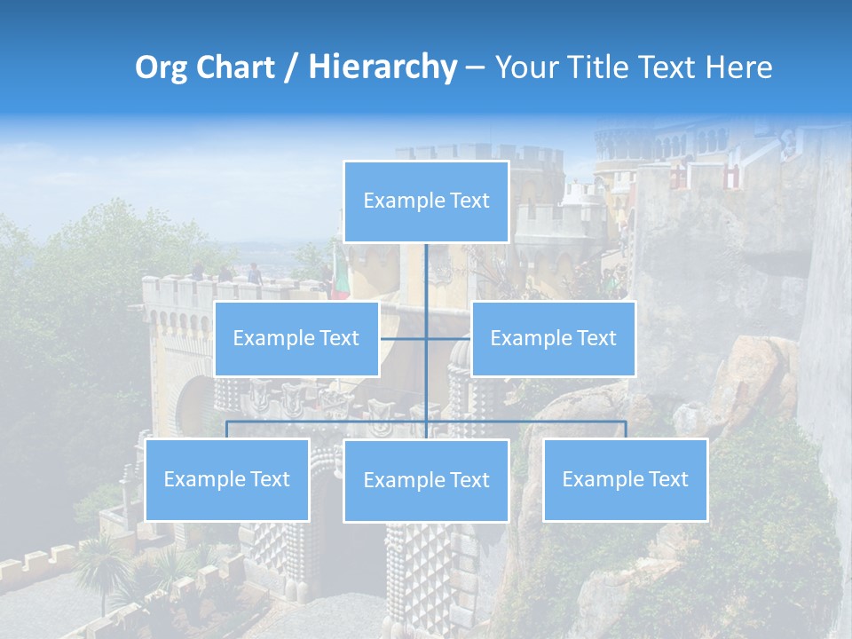 A Castle On A Cliff With A Blue Sky In The Background PowerPoint Template