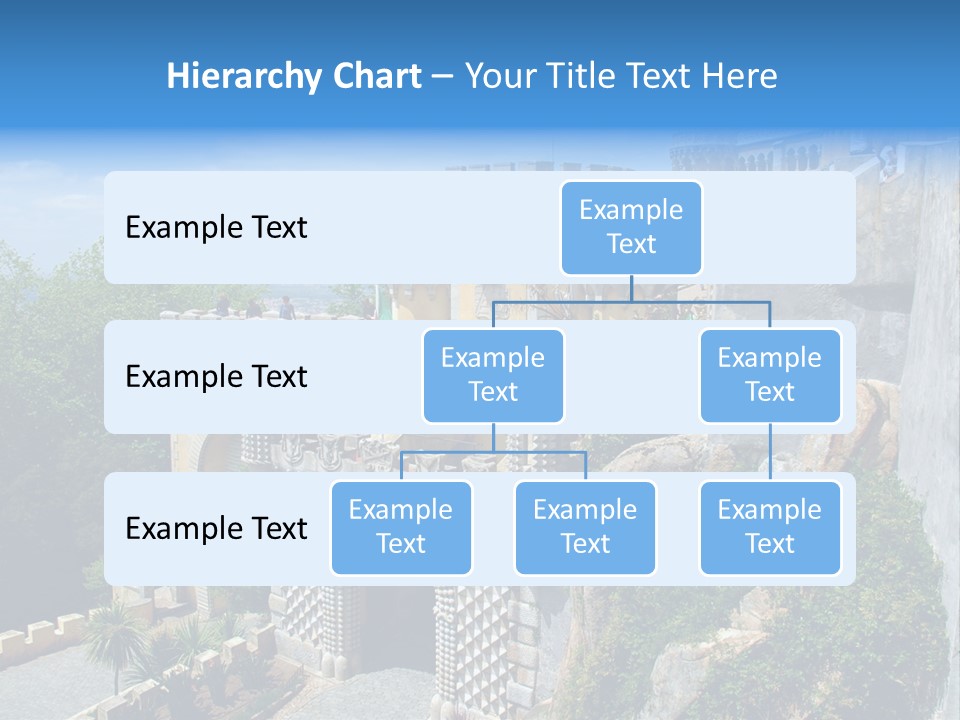 A Castle On A Cliff With A Blue Sky In The Background PowerPoint Template