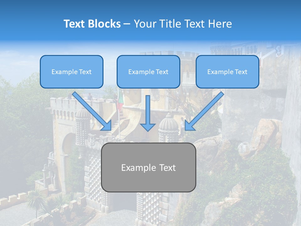 A Castle On A Cliff With A Blue Sky In The Background PowerPoint Template