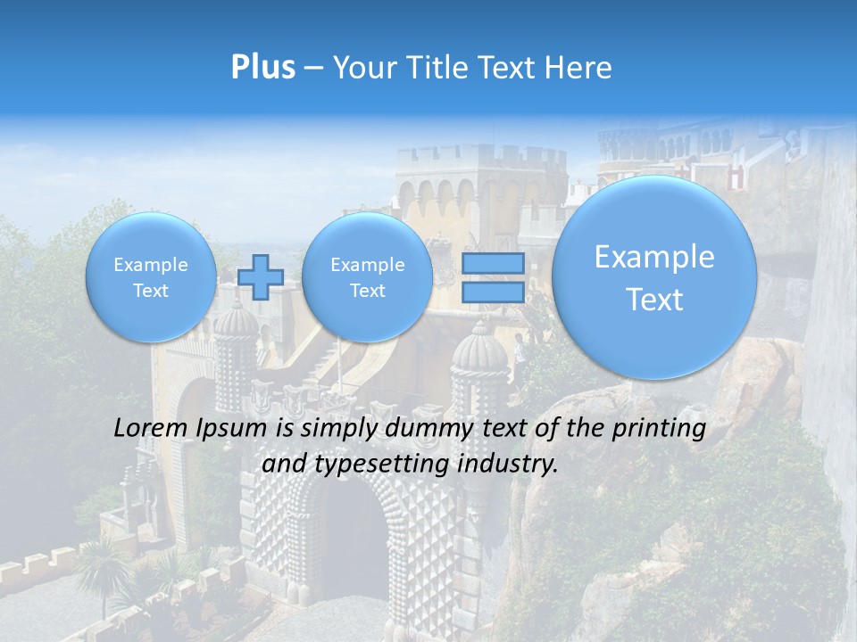 A Castle On A Cliff With A Blue Sky In The Background PowerPoint Template