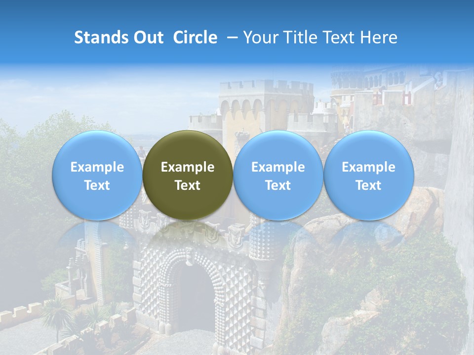 A Castle On A Cliff With A Blue Sky In The Background PowerPoint Template