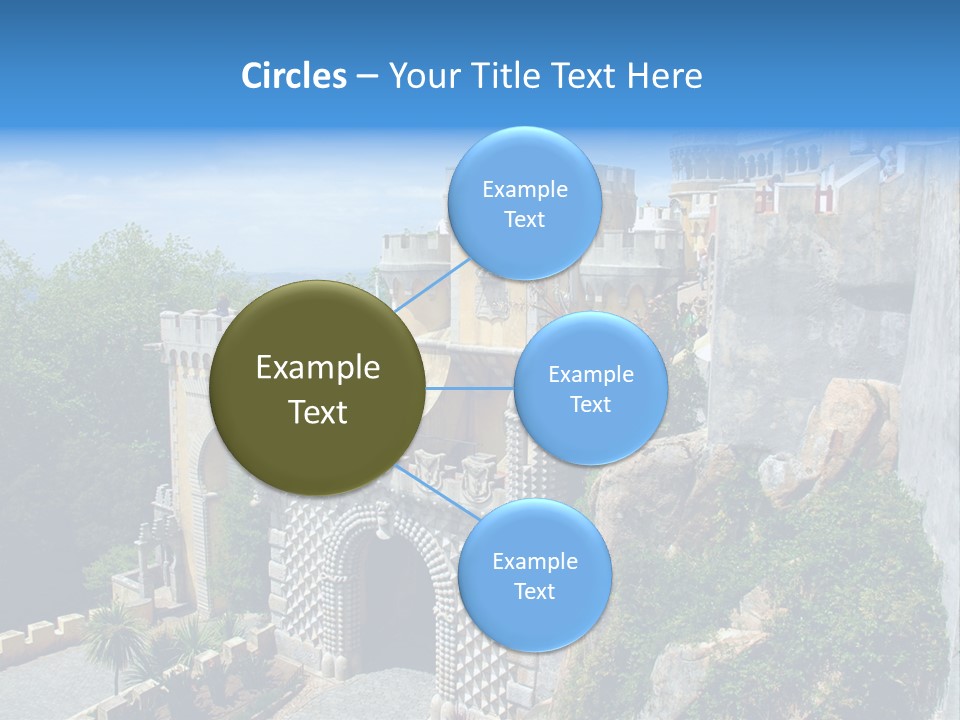 A Castle On A Cliff With A Blue Sky In The Background PowerPoint Template