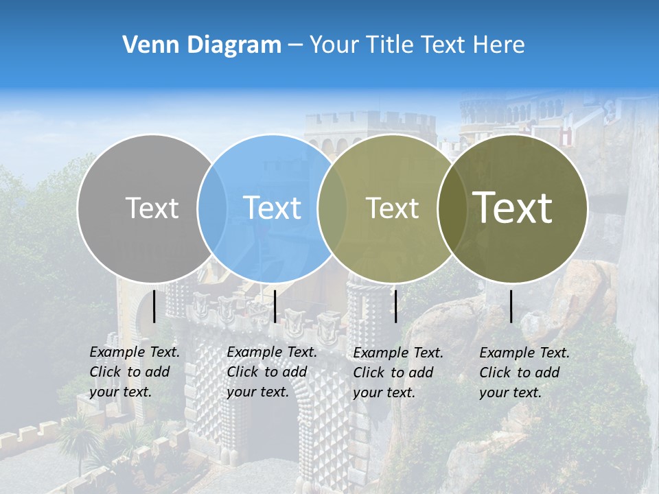 A Castle On A Cliff With A Blue Sky In The Background PowerPoint Template