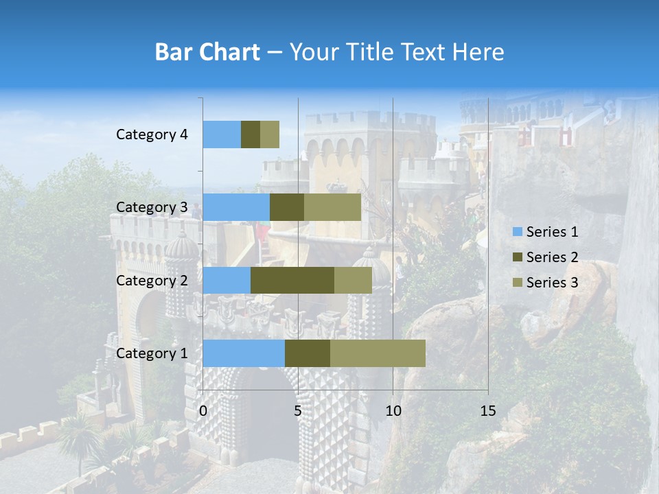 A Castle On A Cliff With A Blue Sky In The Background PowerPoint Template