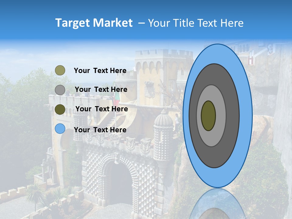 A Castle On A Cliff With A Blue Sky In The Background PowerPoint Template