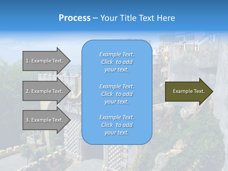 A Castle On A Cliff With A Blue Sky In The Background PowerPoint Template