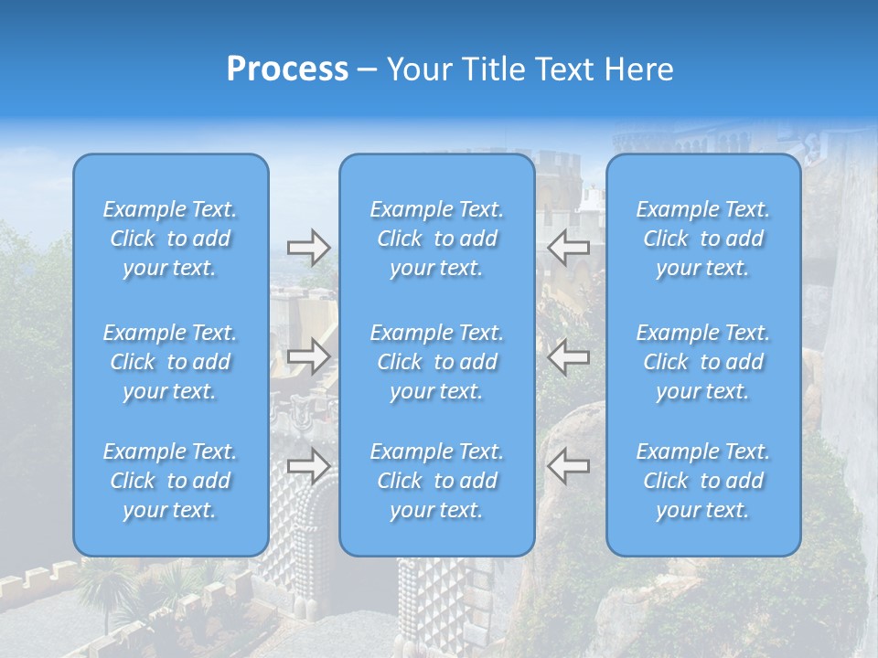 A Castle On A Cliff With A Blue Sky In The Background PowerPoint Template