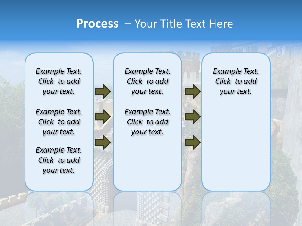 A Castle On A Cliff With A Blue Sky In The Background PowerPoint Template