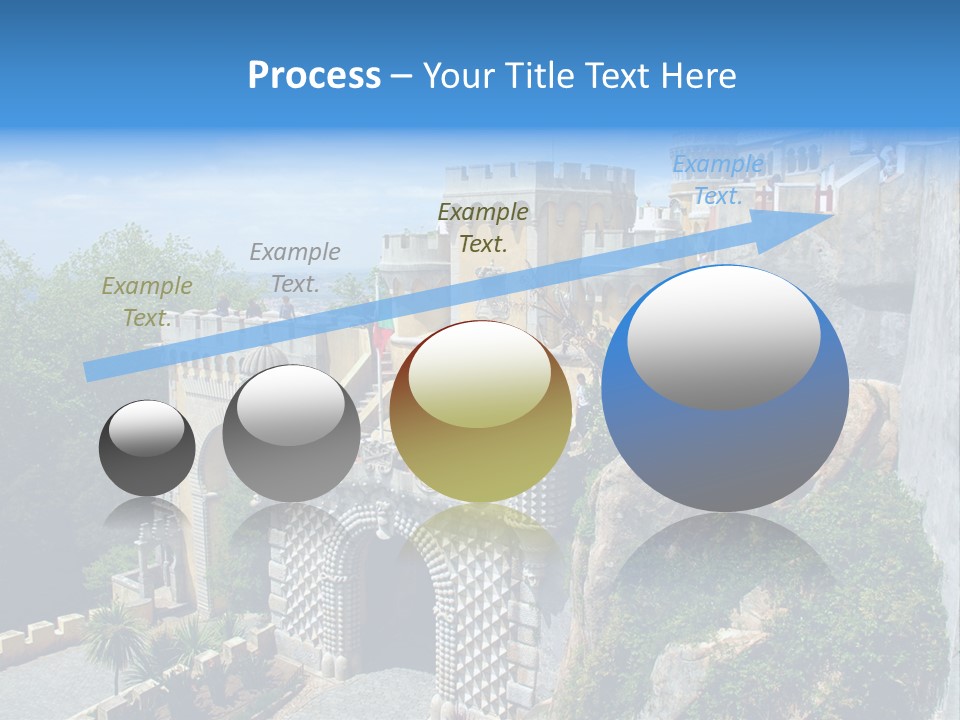 A Castle On A Cliff With A Blue Sky In The Background PowerPoint Template