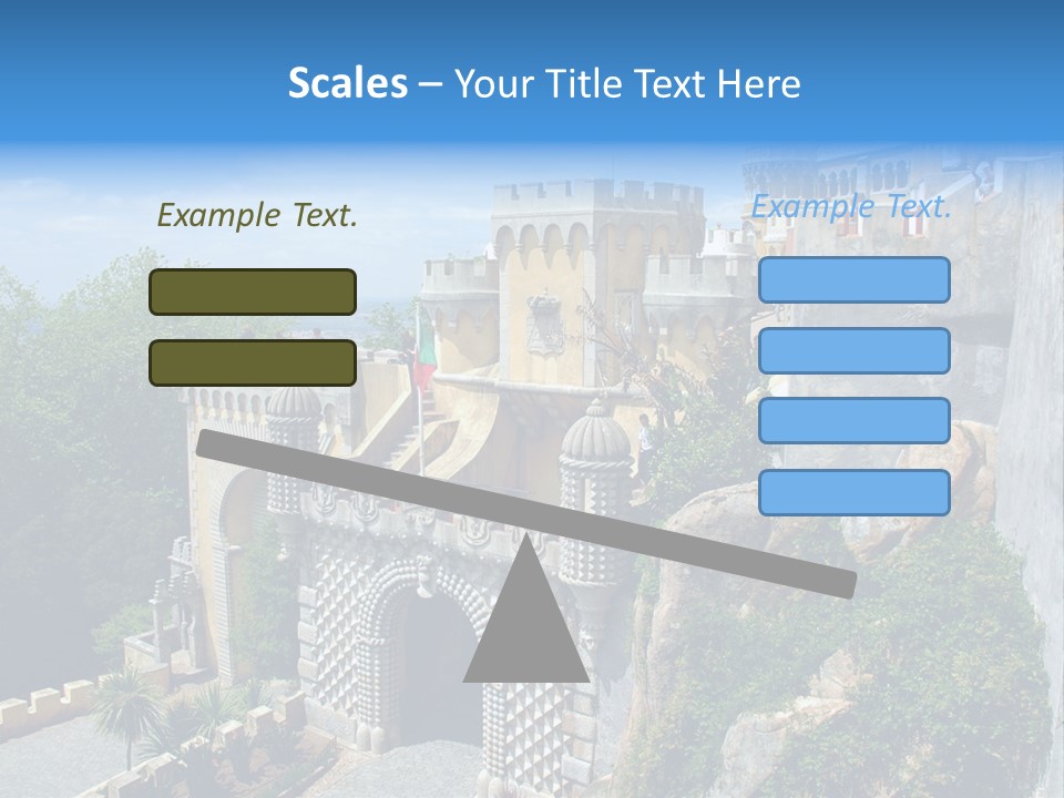 A Castle On A Cliff With A Blue Sky In The Background PowerPoint Template