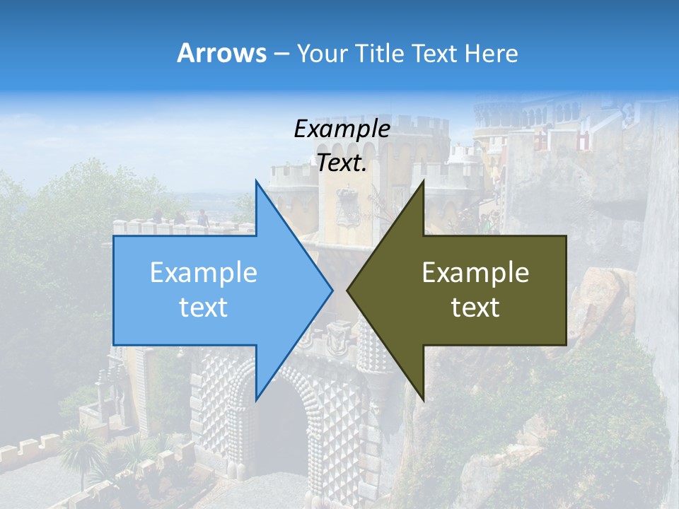 A Castle On A Cliff With A Blue Sky In The Background PowerPoint Template