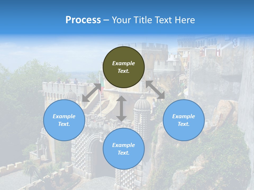 A Castle On A Cliff With A Blue Sky In The Background PowerPoint Template