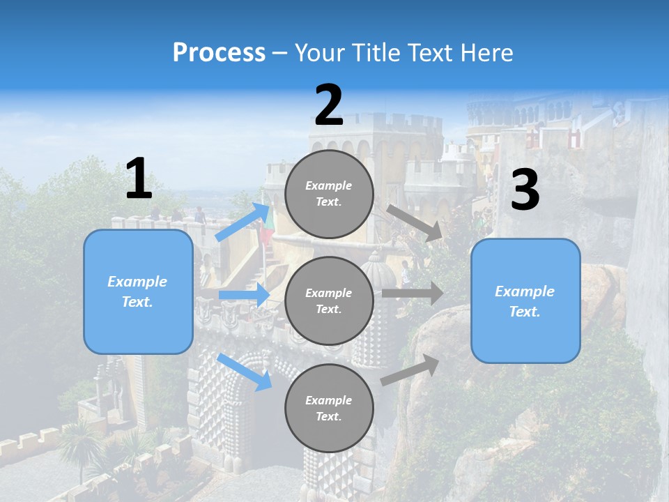 A Castle On A Cliff With A Blue Sky In The Background PowerPoint Template