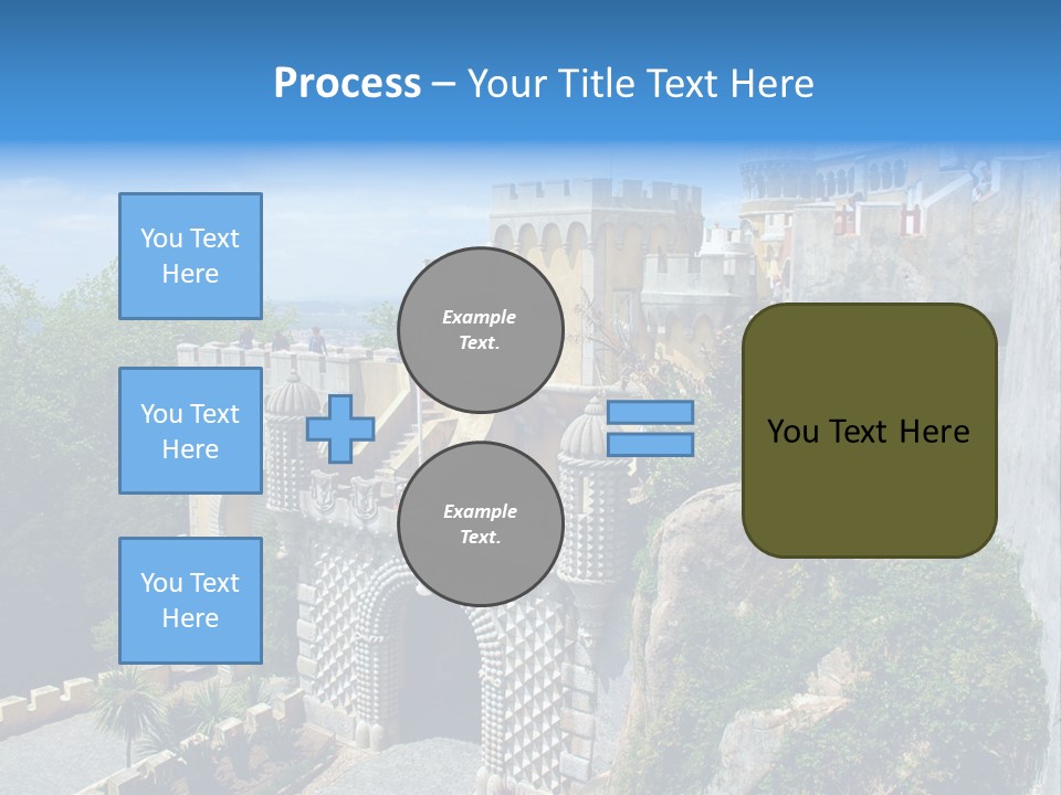 A Castle On A Cliff With A Blue Sky In The Background PowerPoint Template