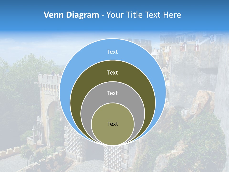 A Castle On A Cliff With A Blue Sky In The Background PowerPoint Template