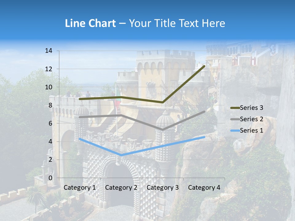 A Castle On A Cliff With A Blue Sky In The Background PowerPoint Template