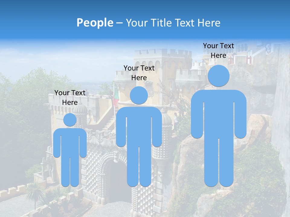 A Castle On A Cliff With A Blue Sky In The Background PowerPoint Template