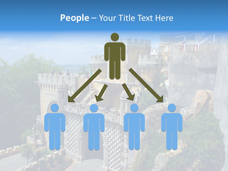 A Castle On A Cliff With A Blue Sky In The Background PowerPoint Template