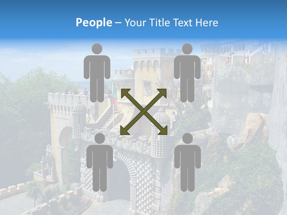 A Castle On A Cliff With A Blue Sky In The Background PowerPoint Template