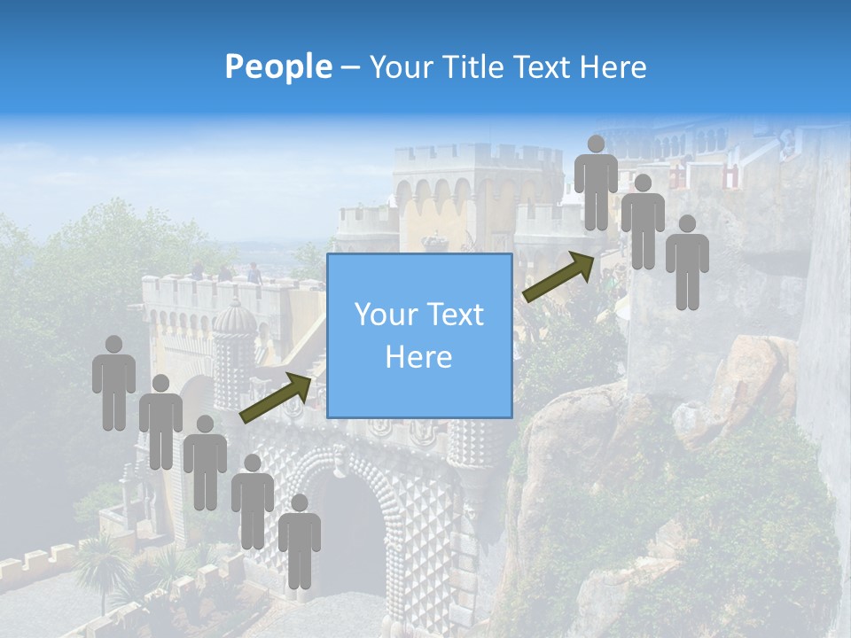 A Castle On A Cliff With A Blue Sky In The Background PowerPoint Template